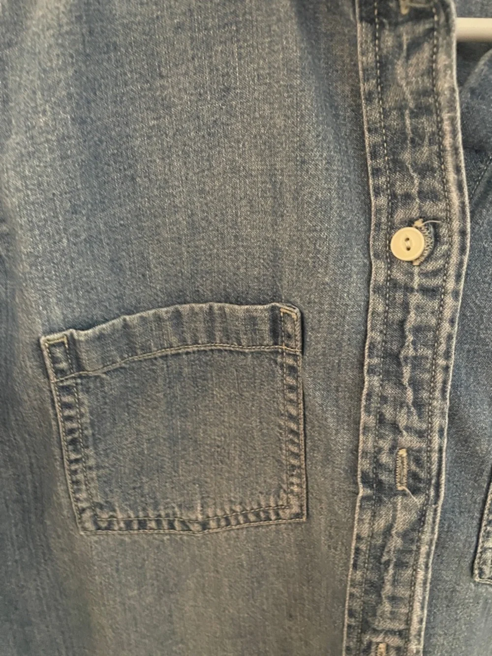 J. Crew Washed Denim Chambray Button-Up Shirt - Blue - Picture 3 of 4